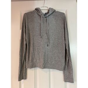 Women's EVEREVE Zoey Rib Inset Hoodie in Gray Size Small